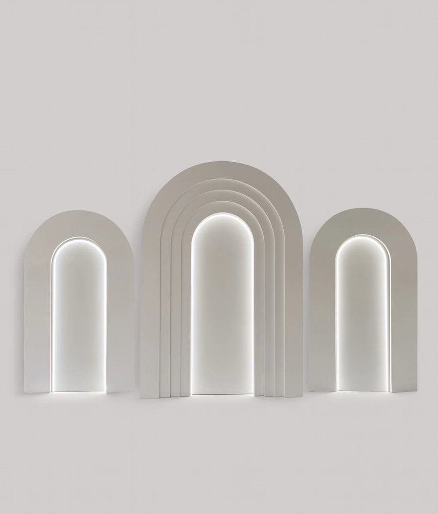 Set 3 Panouri MDF cu Plexiglass Auriu